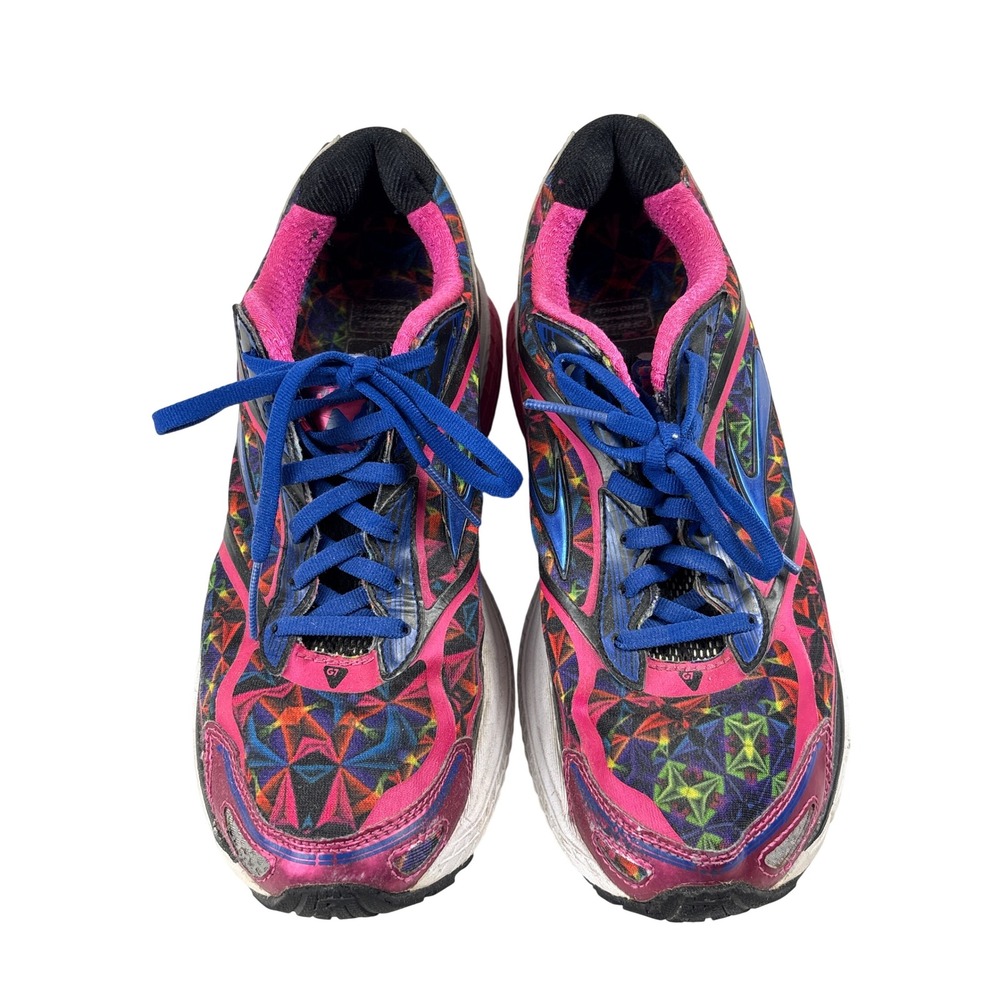 Brooks Ghost 7 Womens 8.5 Running Shoes Multi Color Geometric Prism 1201611B091
